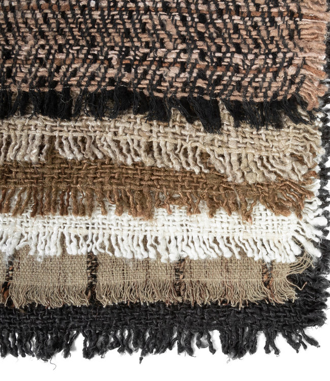 Bazar Bizar The Oh My Gee Placemat - Beige & Zwart - Set van 4