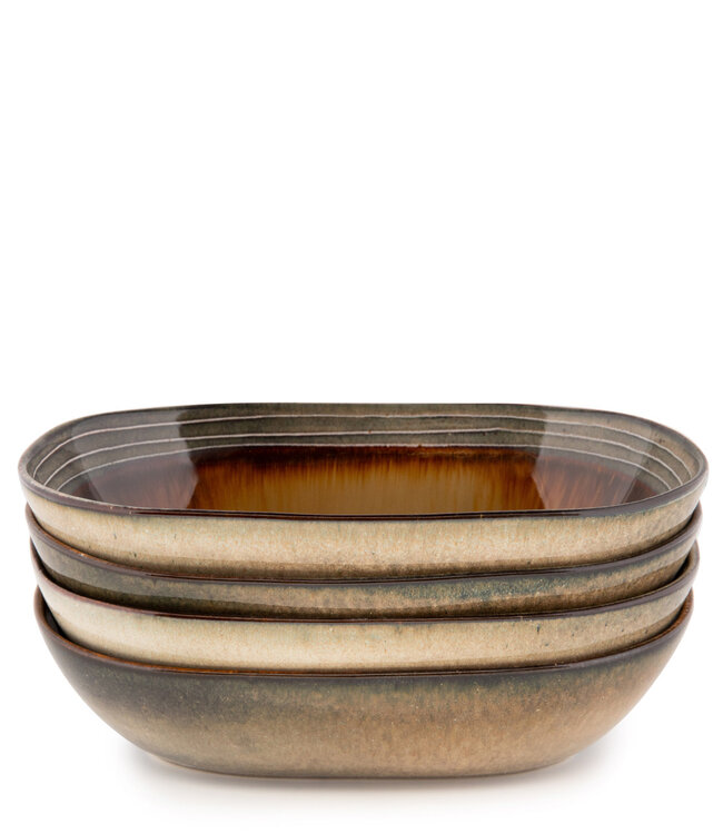 Bazar Bizar The Comporta Ovalen Kom - Set van 4