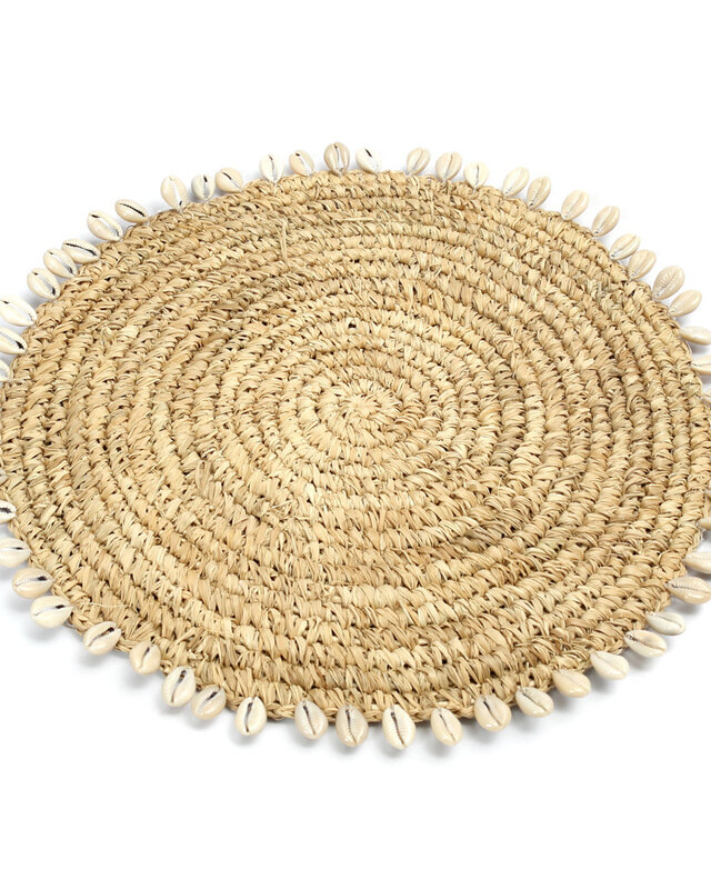 Bazar Bizar The Raffia Shell Placemat - Dia 38 cm