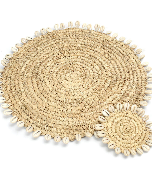 Bazar Bizar The Raffia Shell Placemat - Dia 38 cm