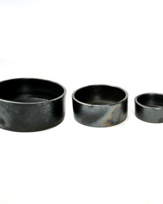 Bazar Bizar The Burned Cilinder Schotel - Zwart - Set van 3
