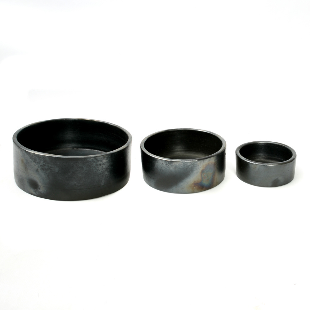 Bazar Bizar The Burned Cilinder Schotel - Zwart - Set van 3