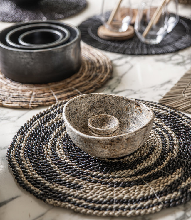 Bazar Bizar The Burned Cilinder Schotel - Zwart - Set van 3