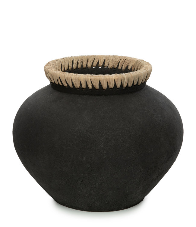Bazar Bizar The Styly Vaas - Zwart & Naturel - Meerdere Maten