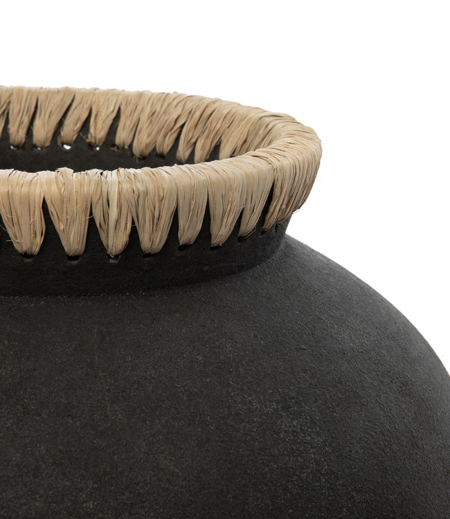 Bazar Bizar The Styly Vaas - Zwart & Naturel - Meerdere Maten