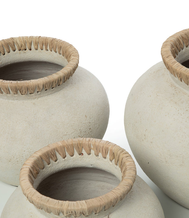 Bazar Bizar The Styly Vaas - Grijs & Naturel - Meerdere Maten