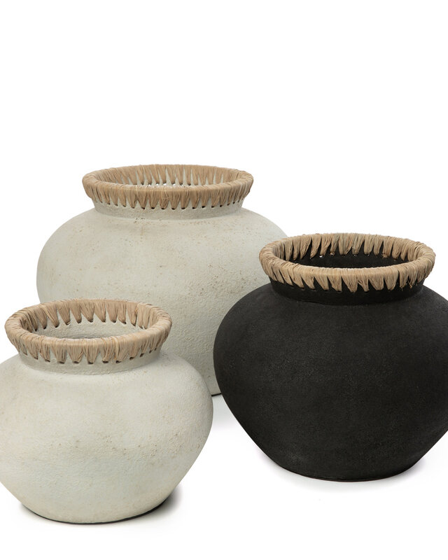 Bazar Bizar The Styly Vaas - Grijs & Naturel - Meerdere Maten