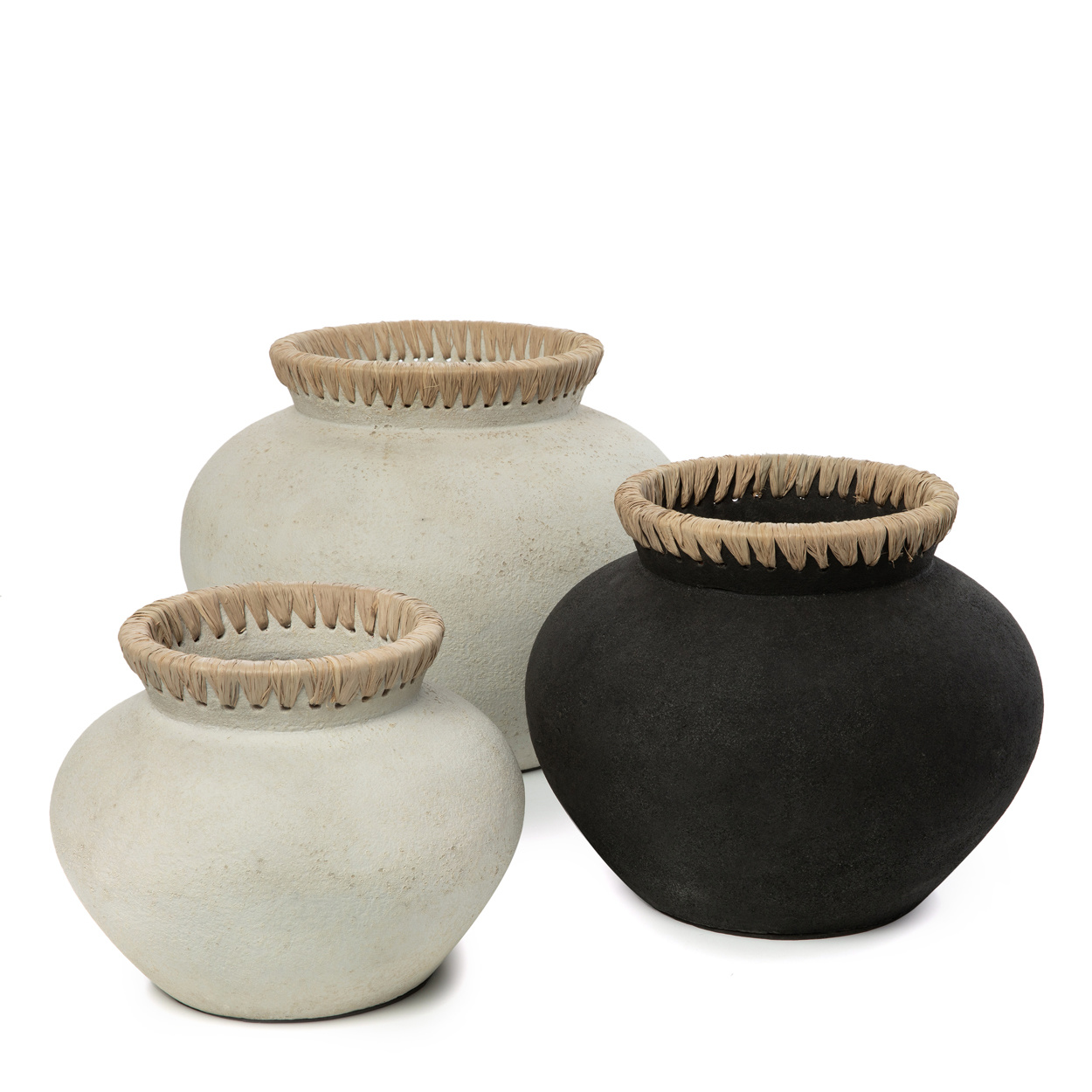 Bazar Bizar The Styly Vaas - Grijs & Naturel - Meerdere Maten