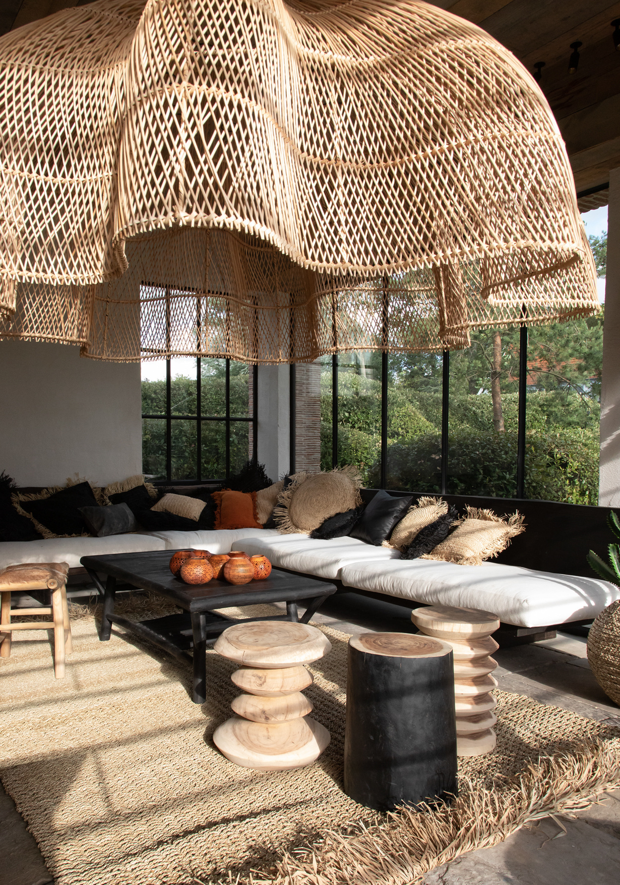 Bazar Bizar The Tribe Kruk - Naturel & Zwart