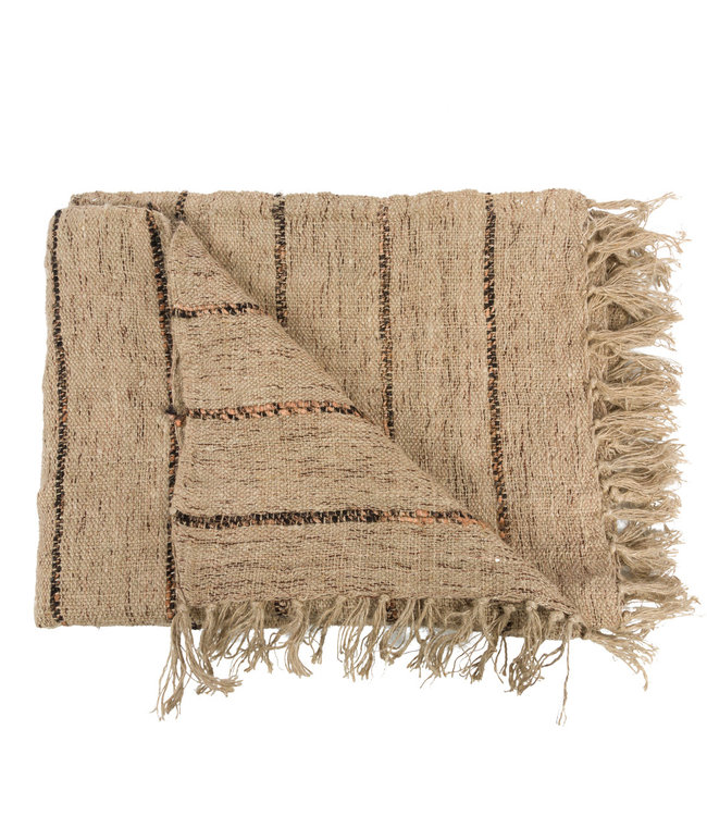 Bazar Bizar The S'il Vous Plaid - Beige & Zwart - L130 x B170 cm