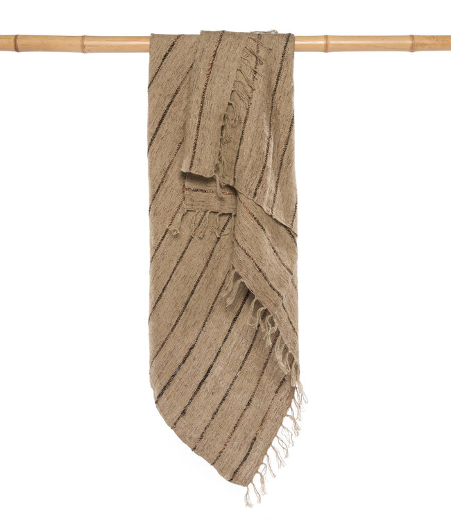Bazar Bizar The S'il Vous Plaid - Beige & Zwart - L130 x B170 cm