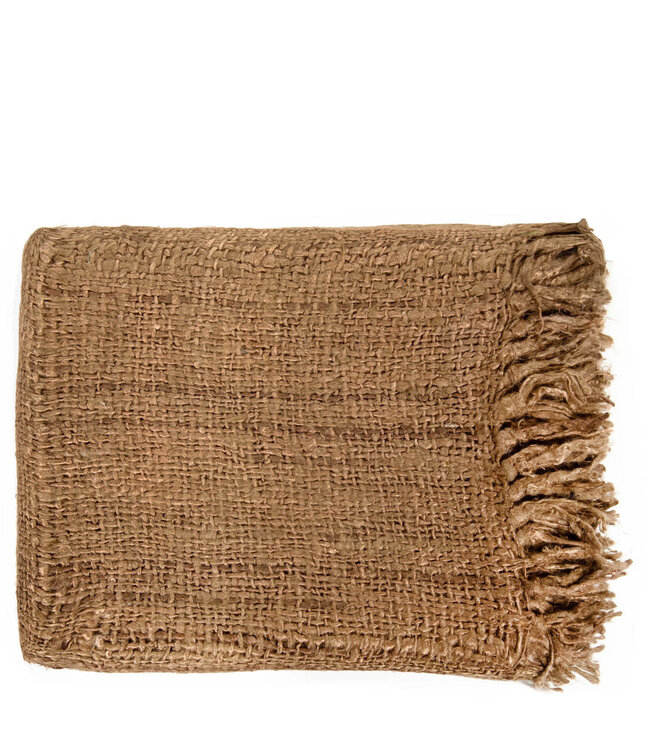 Bazar Bizar The S'il Vous Plaid - Bruin - L130 x B170 cm