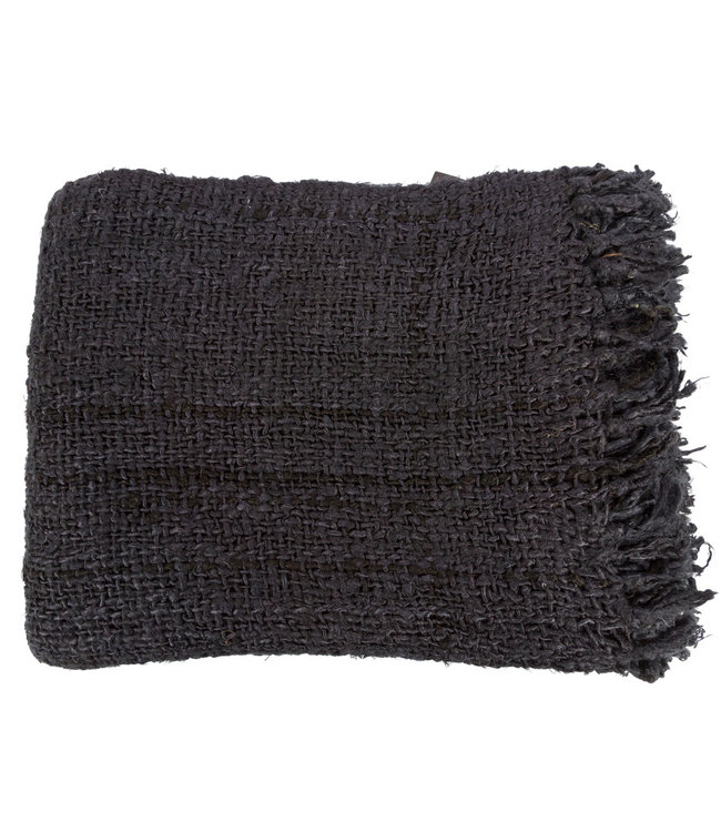 Bazar Bizar The S'il Vous Plaid - Zwart - L130 x B170 cm