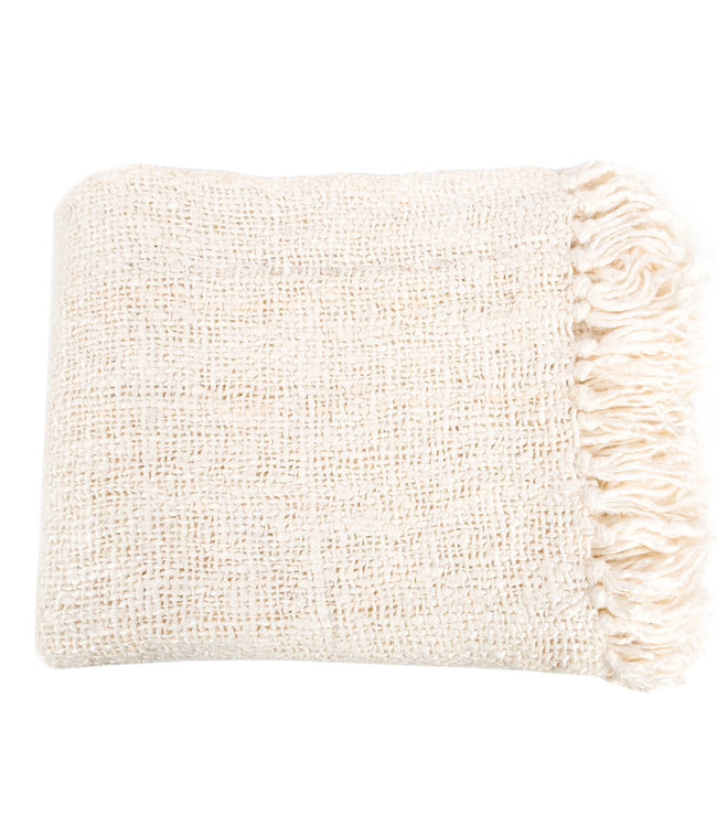 Bazar Bizar The S'il Vous Plaid - Crème - L130 x B170 cm