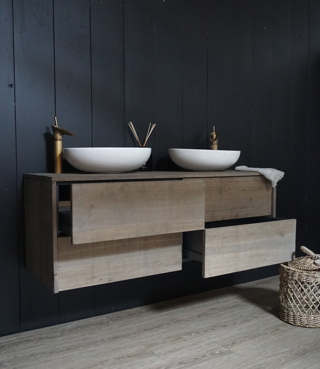 Rene Houtman Eiken Badkamermeubel Rik 120 - 180 cm - Kies Maat