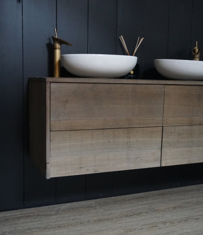 Rene Houtman Eiken Badkamermeubel Rik 120 - 180 cm - Kies Maat