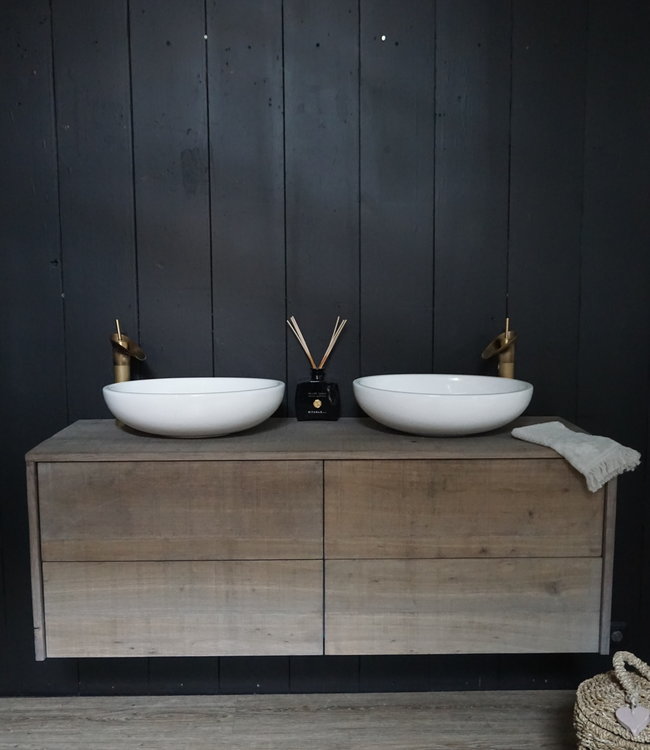 Rene Houtman Eiken Badkamermeubel Rik 120 - 180 cm - Kies Maat