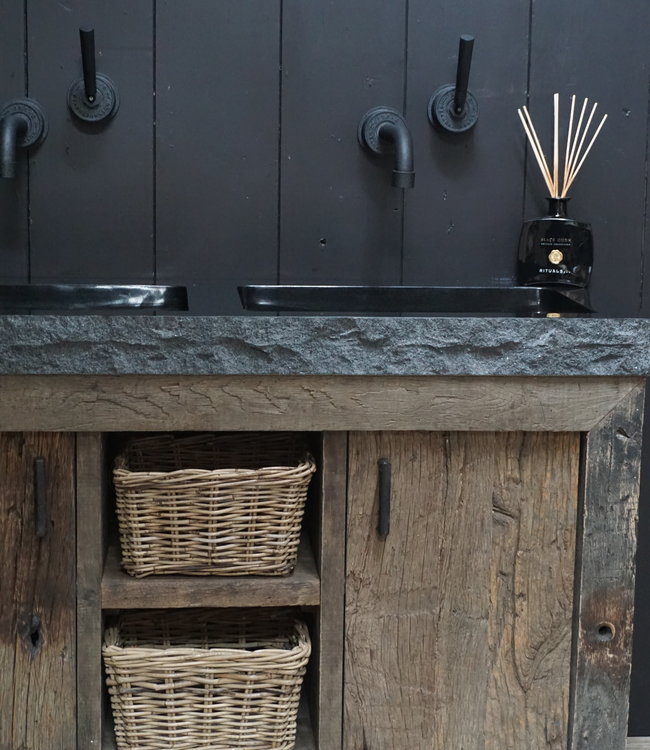 Rene Houtman Robuust Oud Eikenhouten Badkamermeubel - Bruut