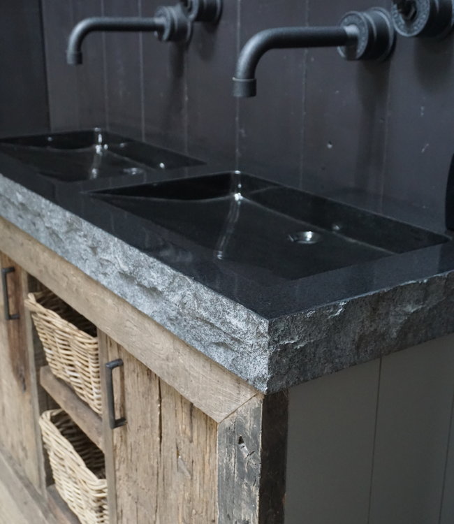 Rene Houtman Robuust Oud Eikenhouten Badkamermeubel - Bruut