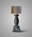 Brynxz Cilinder Lampenkap - Fluweel Grijs - 20 x 14 cm