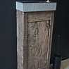 Rene Houtman Oud Eikenhouten Geborsteld Toiletmeubel 1 deur + Gefrijnde Fontein Rene Houtman Oud Eikenhouten Geborsteld Toiletmeubel 1 deur + Gefrijnde Fontein