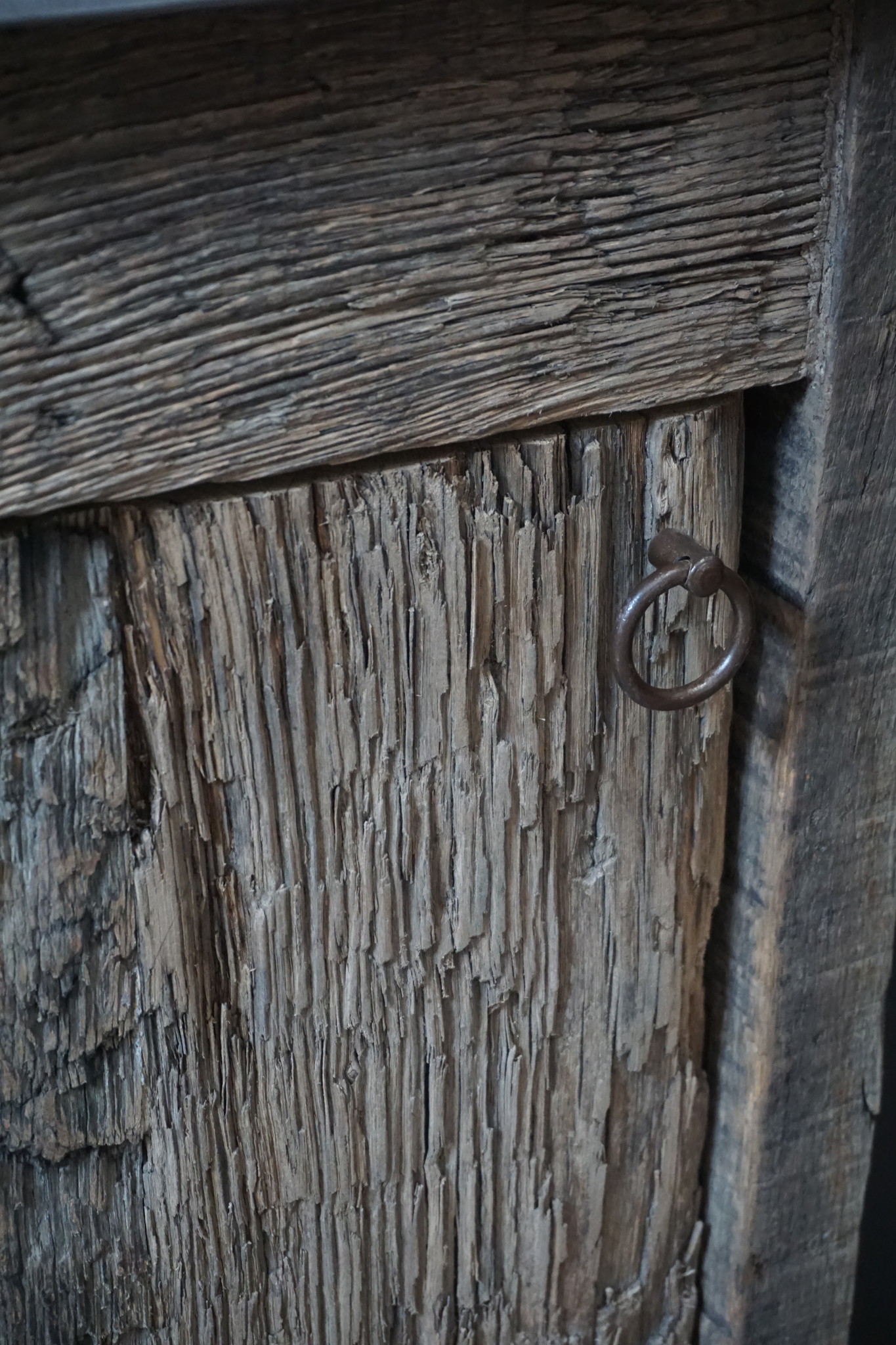 Rene Houtman Oud Eikenhouten Geborsteld Toiletmeubel 1 deur + Fontein D.Grey