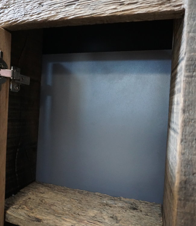 Rene Houtman Oud Eikenhouten Geborsteld Toiletmeubel 1 deur + Fontein D.Grey