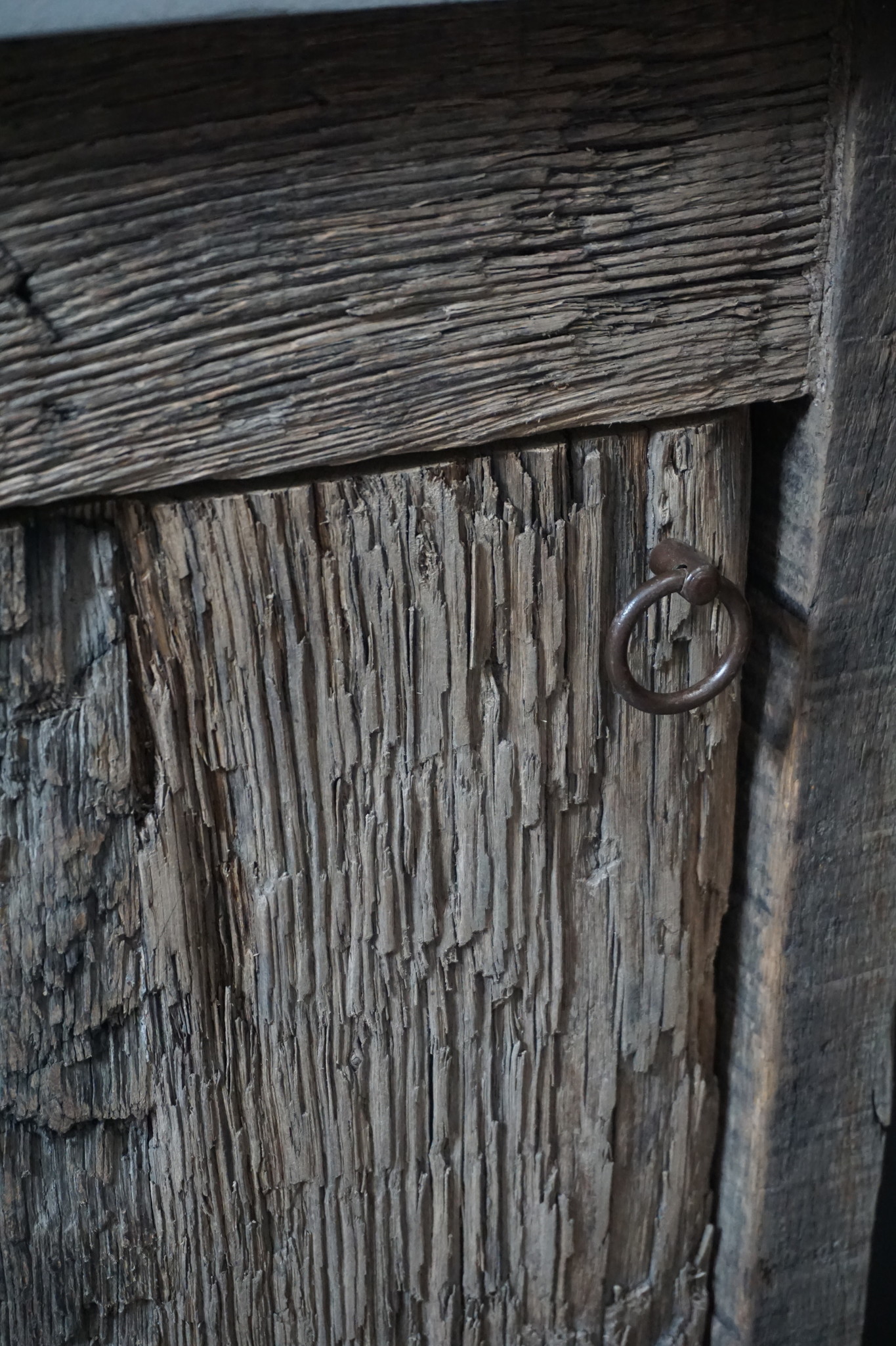 Rene Houtman Oud Eikenhouten Geborsteld Toiletmeubel 1 deur + Fontein L.Grey