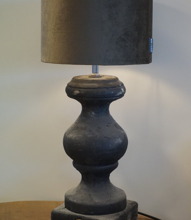 Brynxz Cilinder Lampenkap - Fluweel bruin - 25 x 16 cm