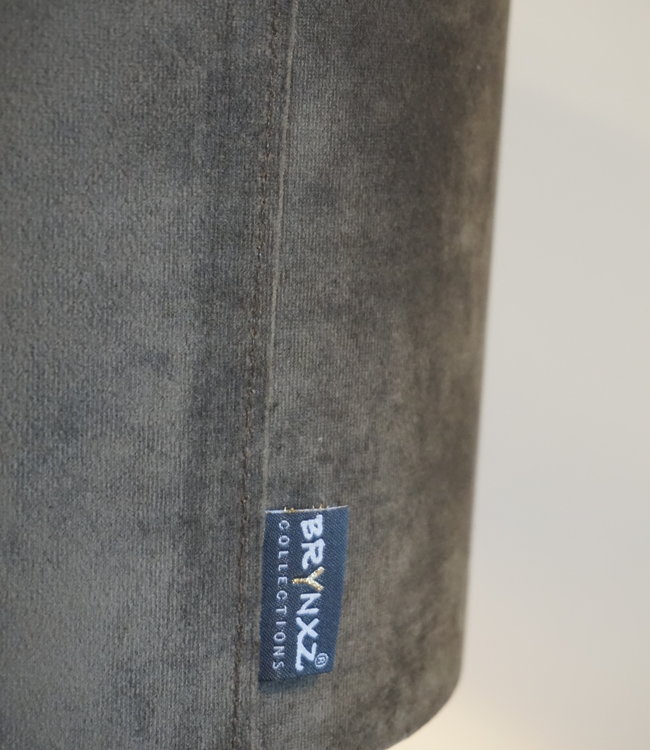 Brynxz Cilinder Lampenkap - Fluweel bruin - 25 x 16 cm