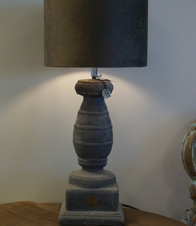 Brynxz Cilinder Lampenkap - Fluweel bruin - 25 x 16 cm