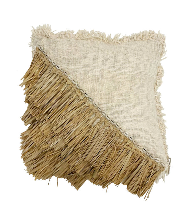 Bazar Bizar The Raffia Katoen Kussensloop - 40 x 40 cm