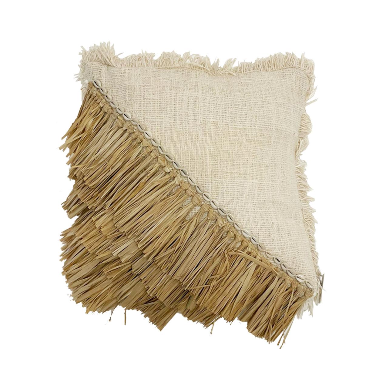 Bazar Bizar The Raffia Katoen Kussensloop - 40 x 40 cm