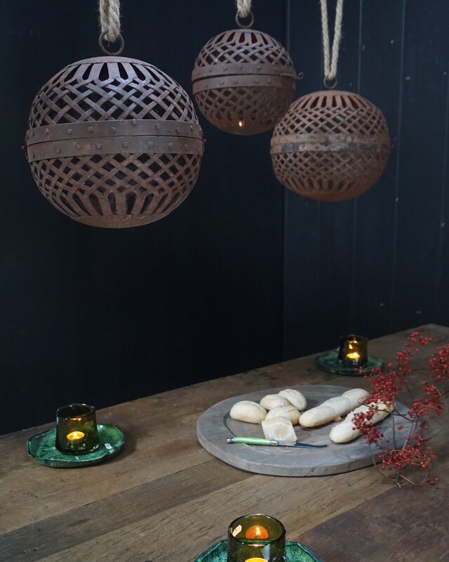 Rene Houtman Ijzeren Ballen Set Van 3 - Roestkleur - Decoratie