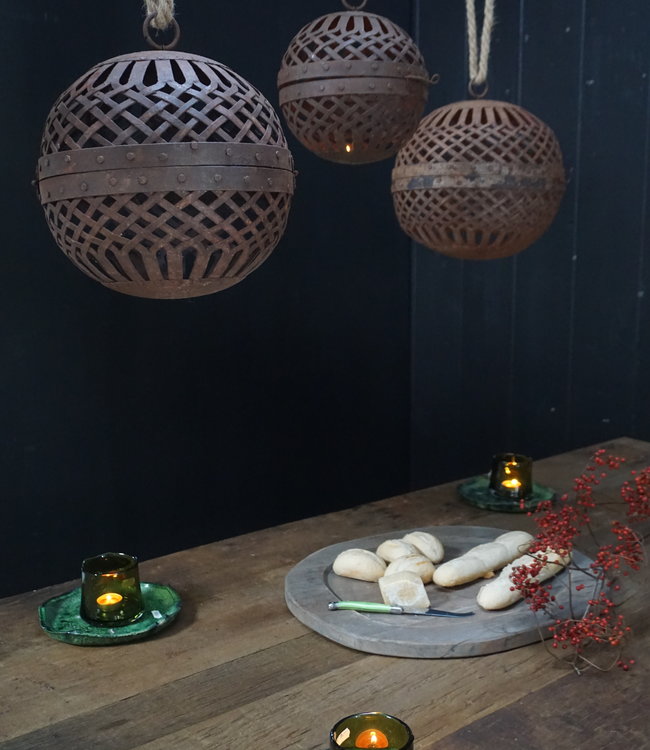 Rene Houtman Ijzeren Ballen Set Van 3 - Roestkleur - Decoratie