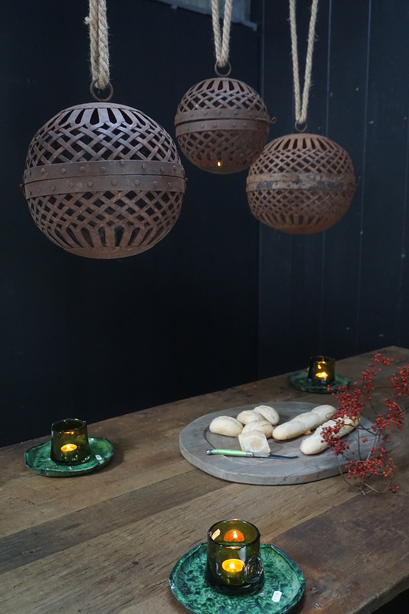 Rene Houtman Ijzeren Ballen Set Van 3 - Roestkleur - Decoratie