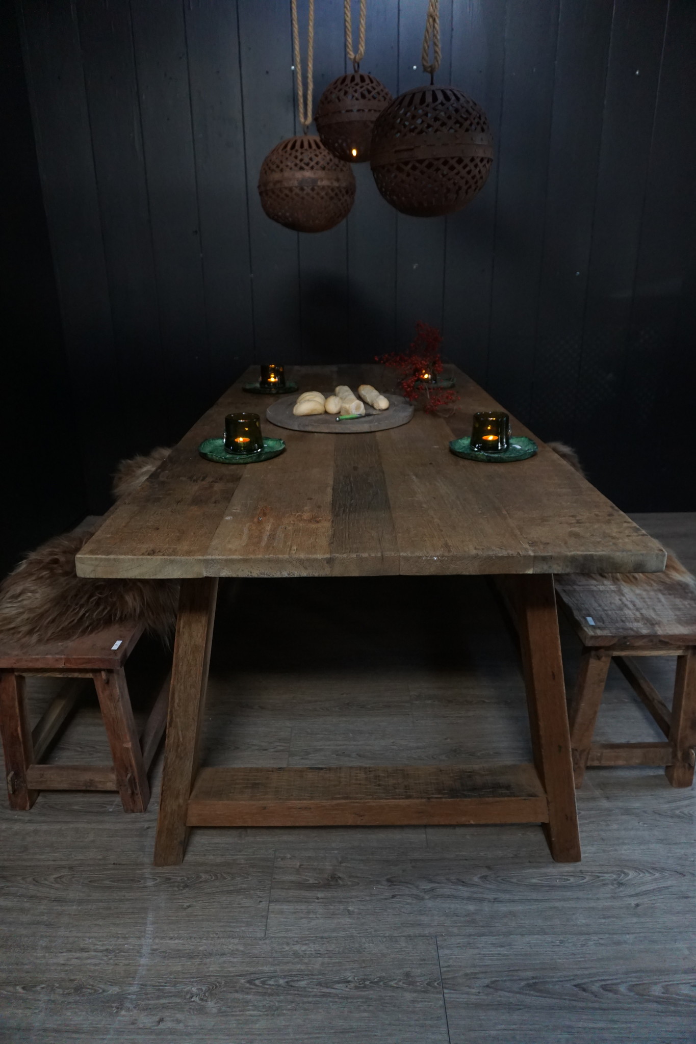Rene Houtman Ijzeren Ballen Set Van 3 - Roestkleur - Decoratie