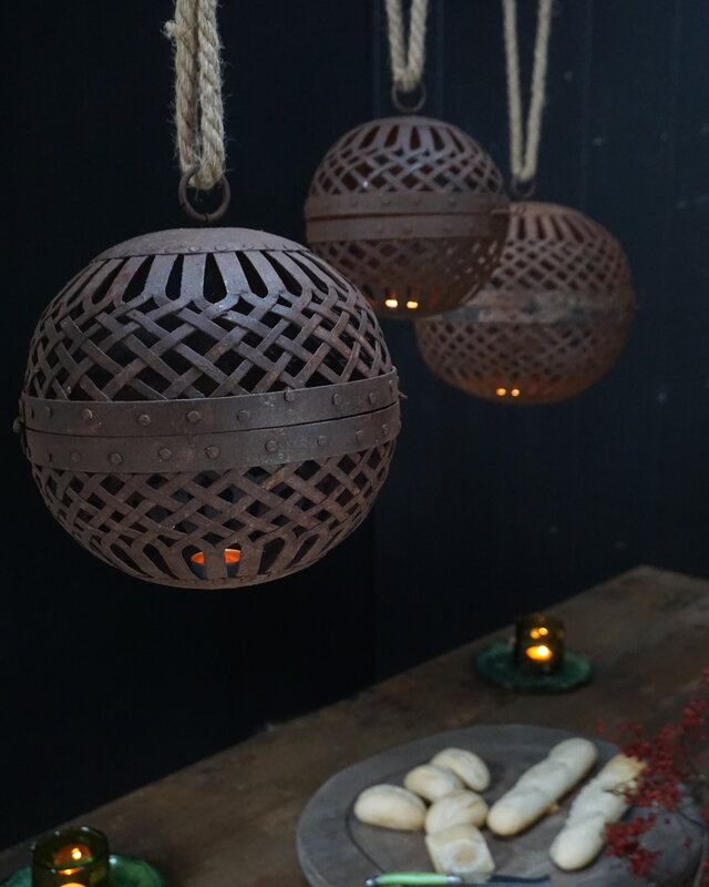Rene Houtman Ijzeren Ballen Set Van 3 - Roestkleur - Decoratie