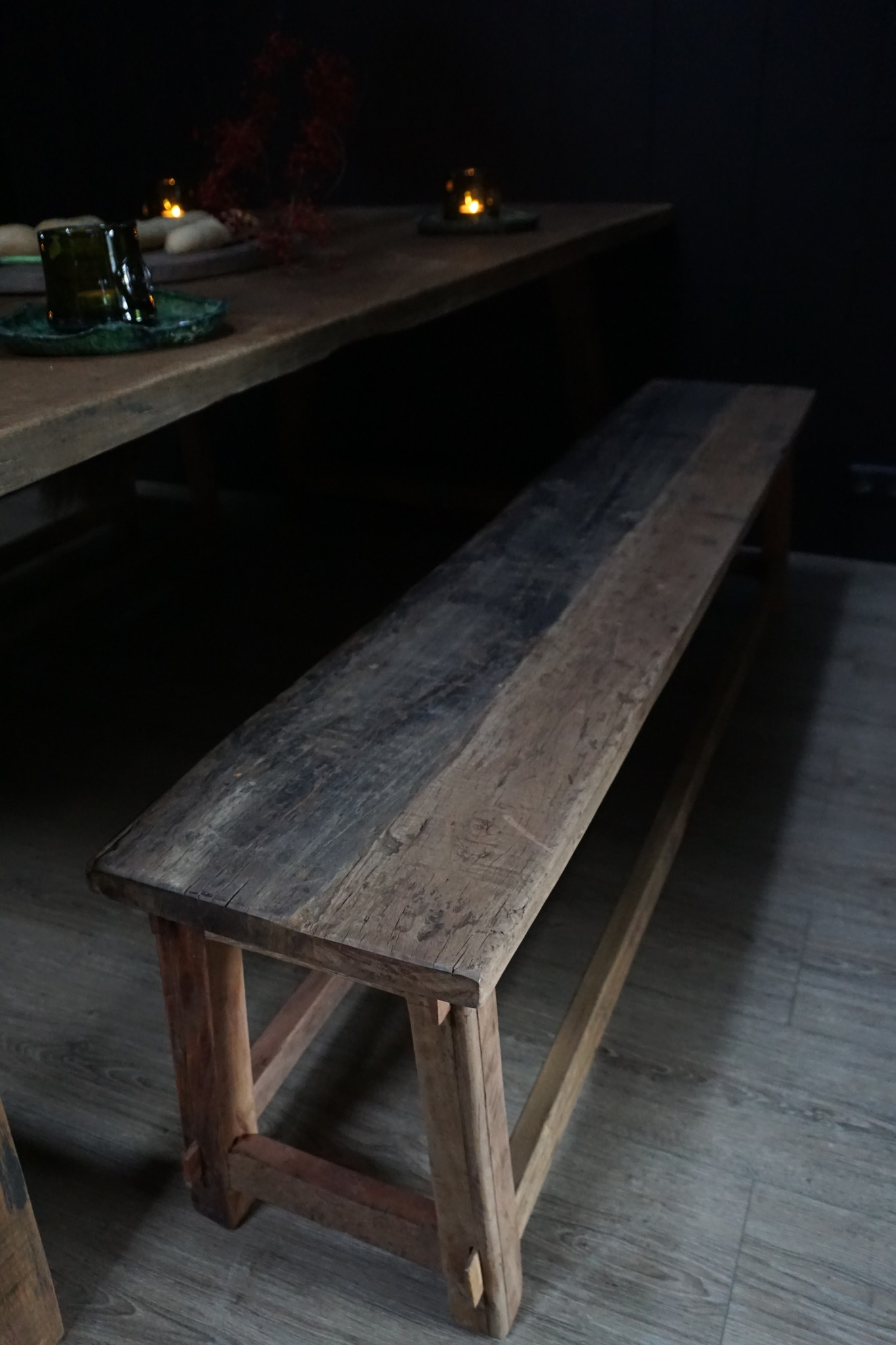 Rene Houtman Eetkamerbank Oud Hout L180 x B33 x H46 cm
