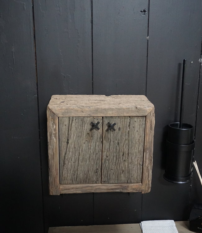 Rene Houtman Toiletset Zwevend Oak - Wit Keramiek