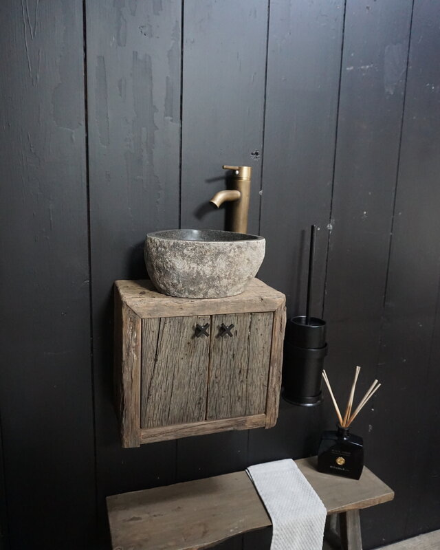 Rene Houtman Toiletset Zwevend Oak - Rivierkom