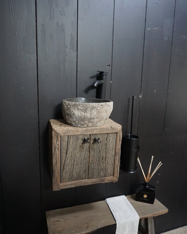 Rene Houtman Toiletset Zwevend Oak - Rivierkom
