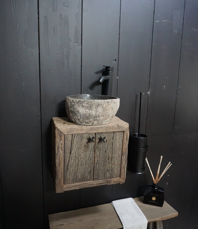 Rene Houtman Toiletset Zwevend Oak - Rivierkom