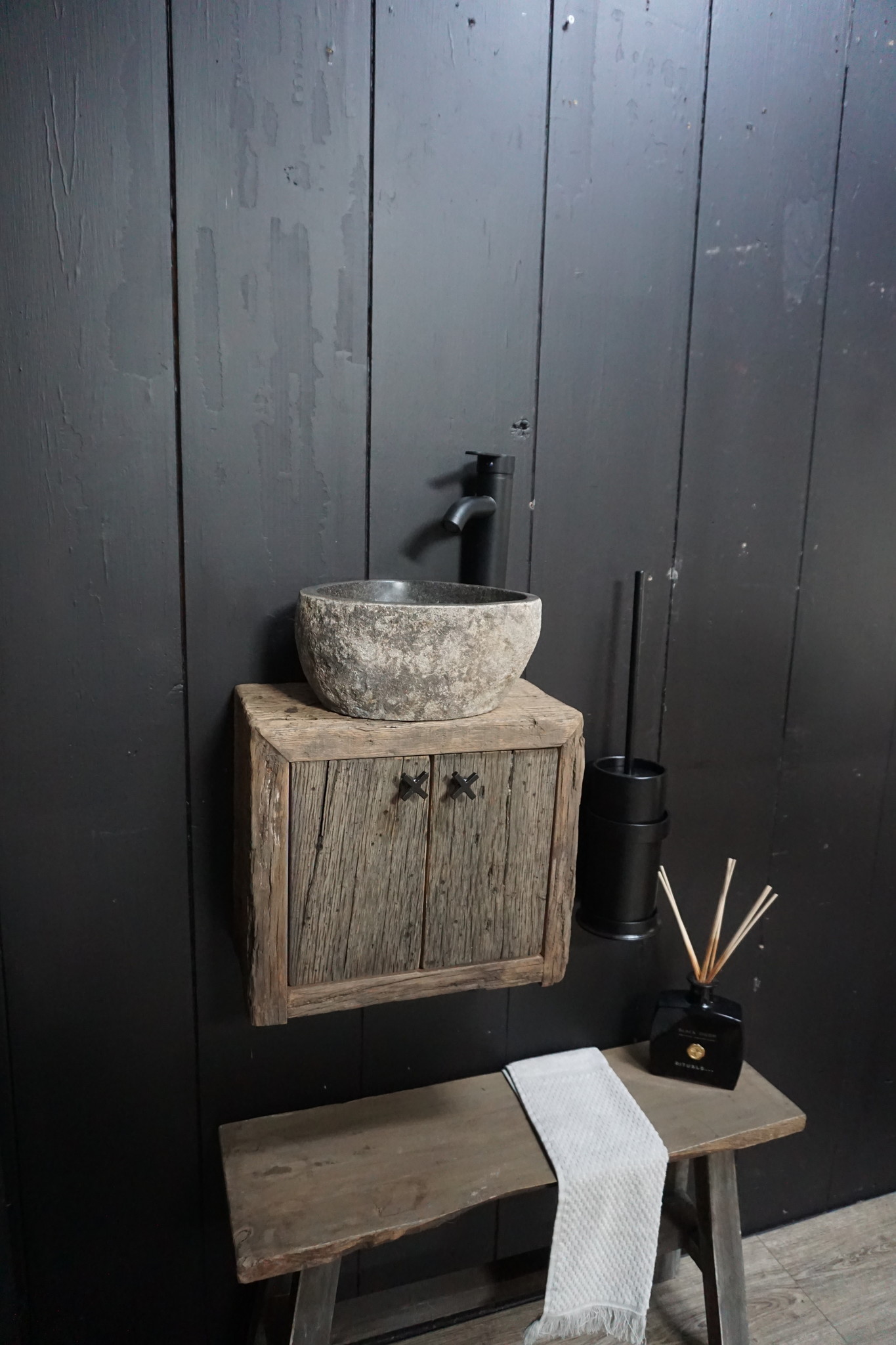Rene Houtman Toiletset Zwevend Oak - Rivierkom