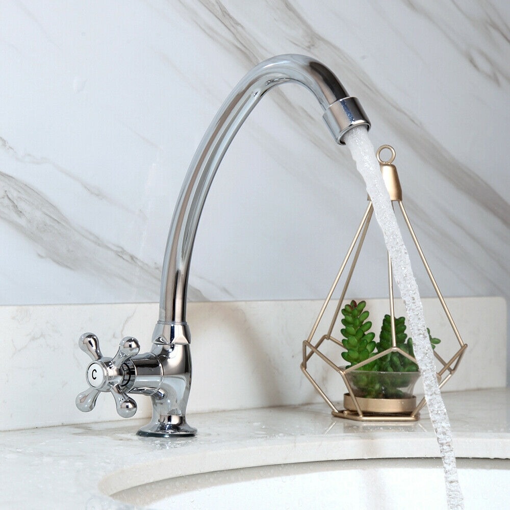 Rene Houtman Chromen Fonteinkraan - H24 cm - Koud Water