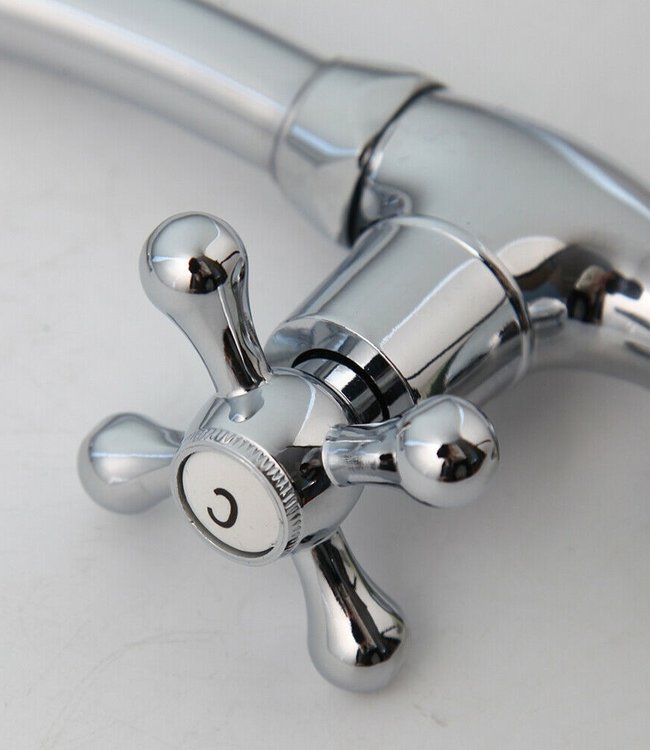 Rene Houtman Chromen Fonteinkraan - H24 cm - Koud Water