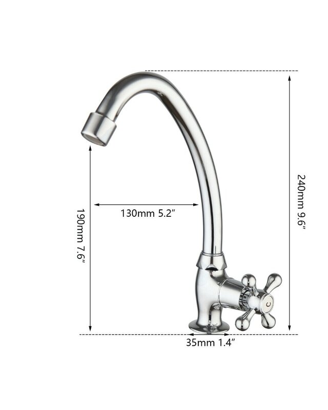 Rene Houtman Chromen Fonteinkraan - H24 cm - Koud Water