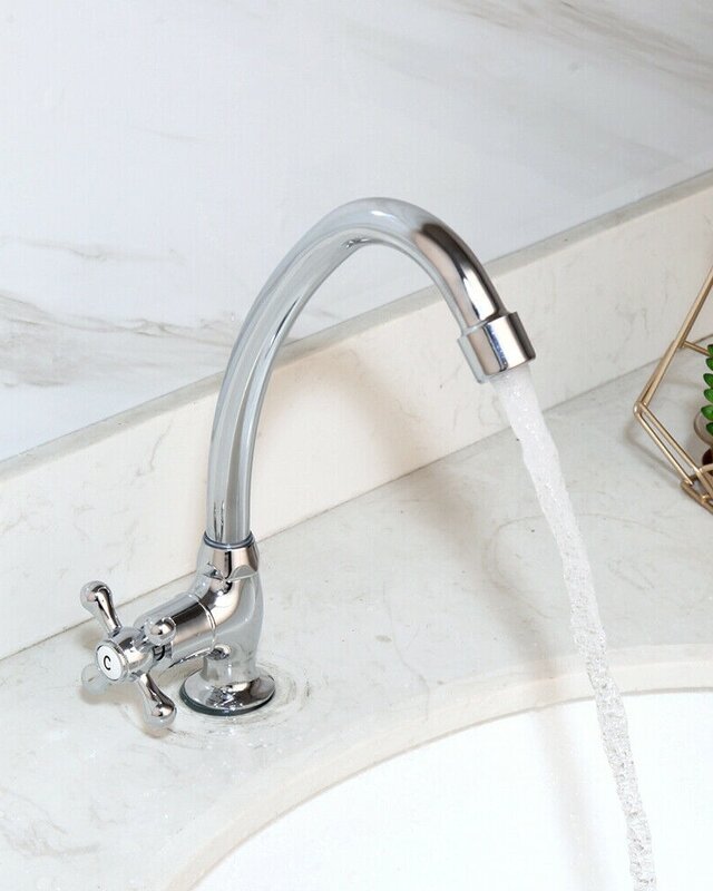 Rene Houtman Chromen Fonteinkraan - H24 cm - Koud Water