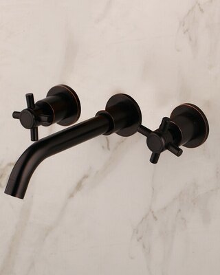 Rene Houtman Olie Bronzen Inbouwkraan - L22 cm