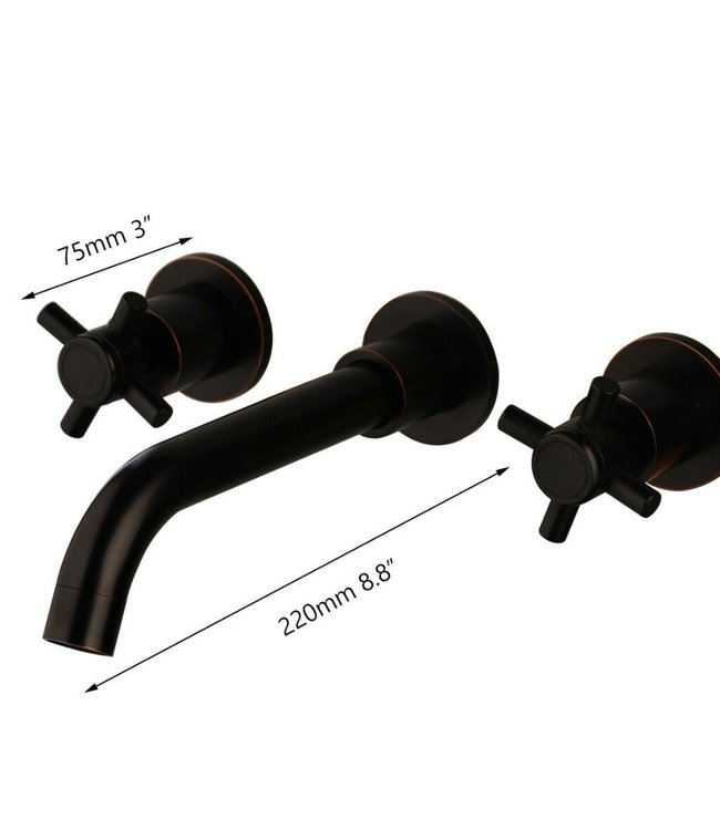 Rene Houtman Olie Bronzen Inbouwkraan - L22 cm